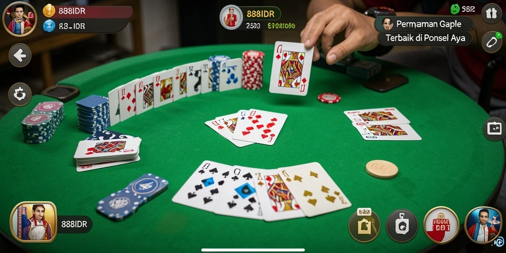 Screenshot utama bermain Gaple di 888IDR yang seru dan menarik.