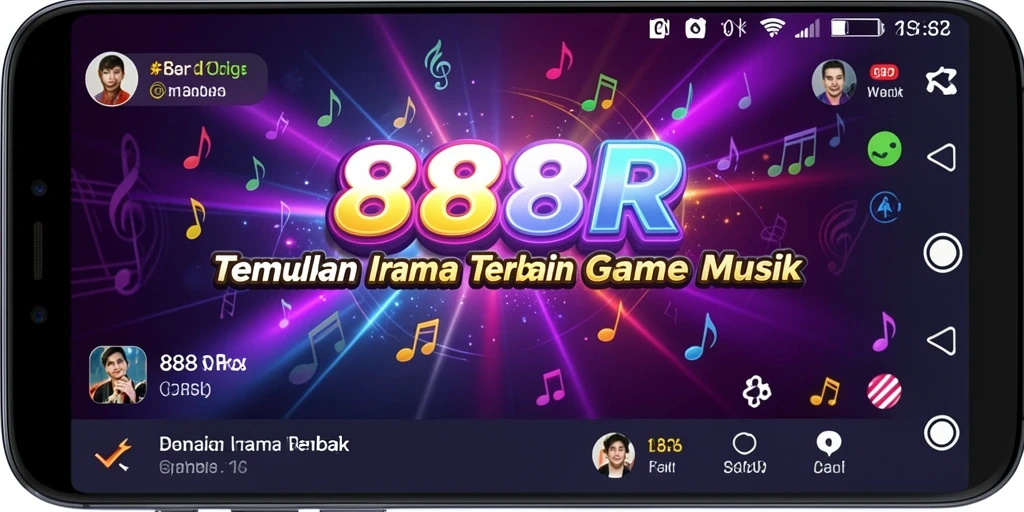 Screenshot 888R menunjukkan gameplay interaktif dan seru dalam bermain musik.