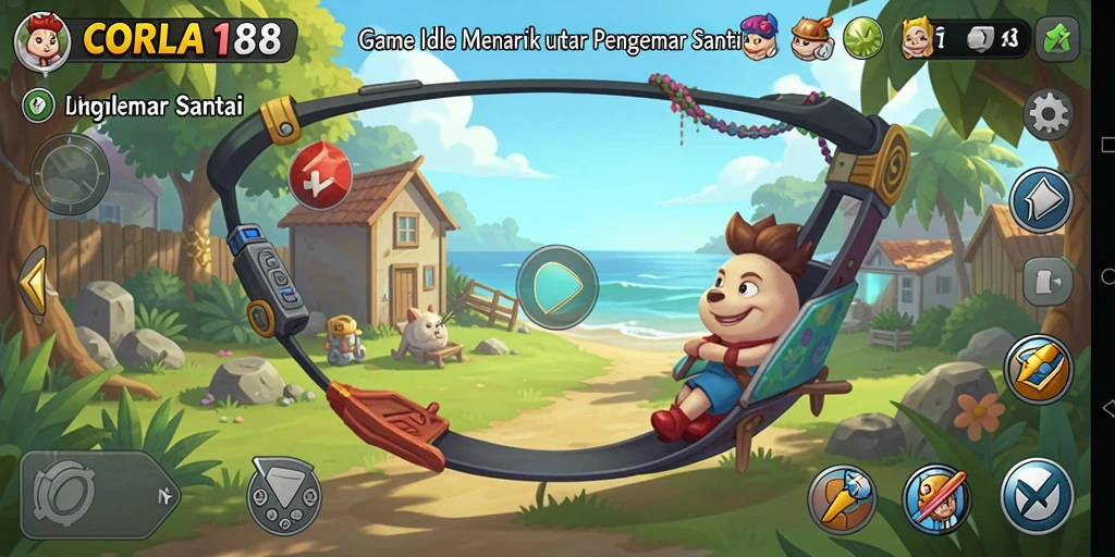 Screenshot gameplay CORLA188 menunjukkan aksi seru dan strategi pengumpulan sumber daya.