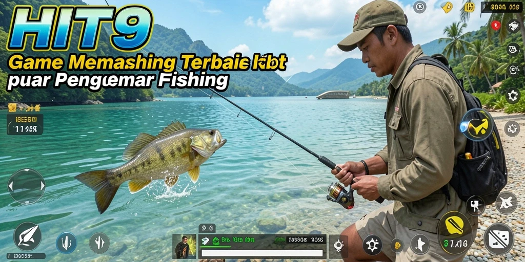 Screenshot menunjukkan gameplay memancing yang mendebarkan di HIT9.