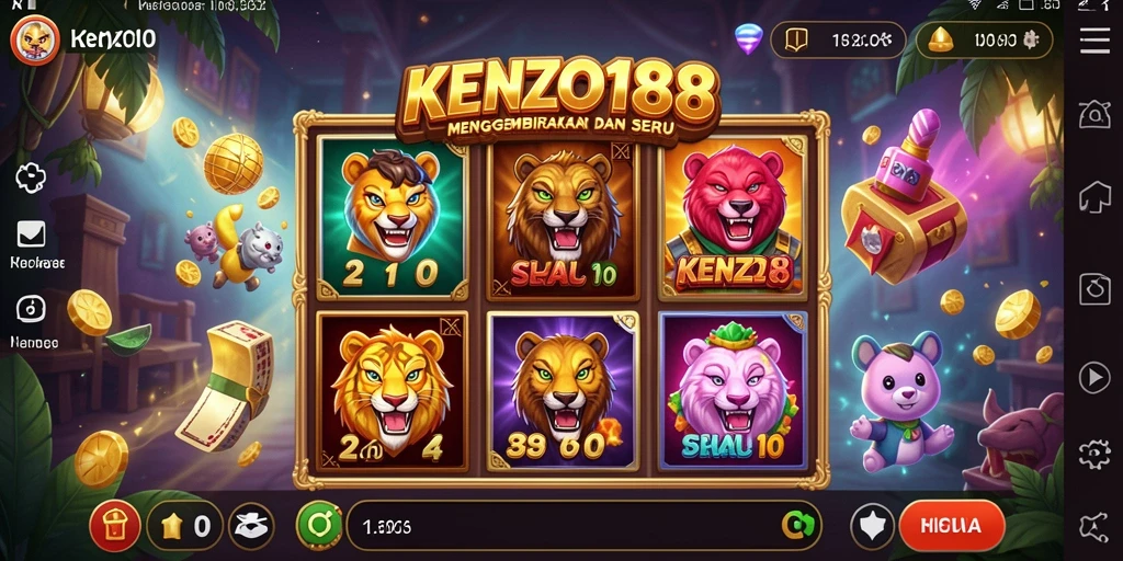 Screenshot gameplay KENZO188 yang menarik dan penuh warna.