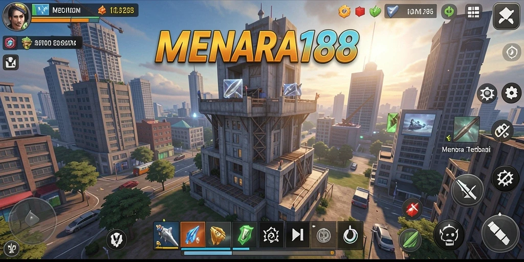 Gameplay MENARA188 yang mendebarkan dalam Tower Defense.