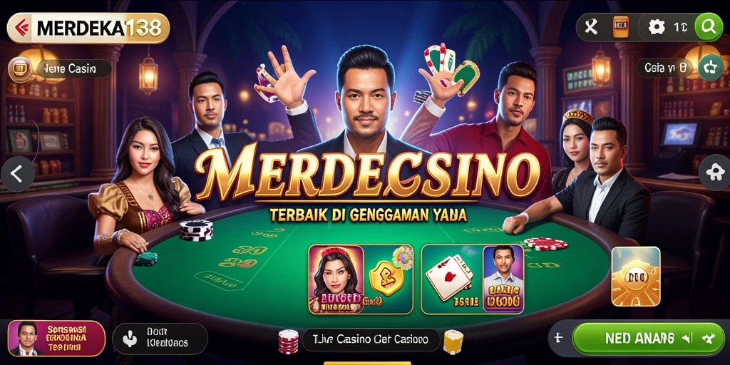 Tampilan gameplay Live Casino yang mendebarkan di MERDEKA138.