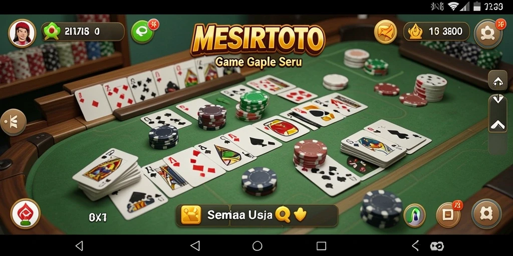 Screenshot gameplay MESIRTOTO menampilkan keseruan bermain Gaple.