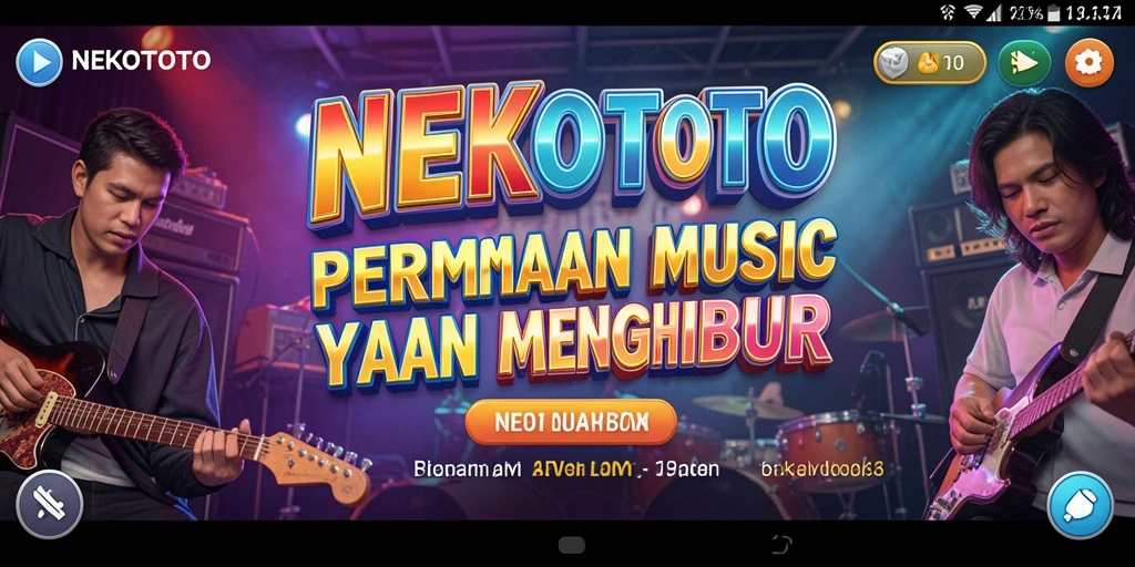 Tangkapan layar gameplay NEKOTOTO menampilkan aksi seru dalam bermain musik.