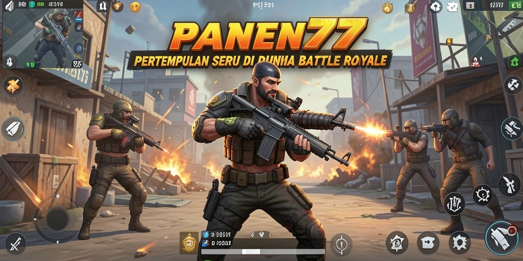 Tampilan menarik dari gameplay Battle Royale PANEN77 yang seru.