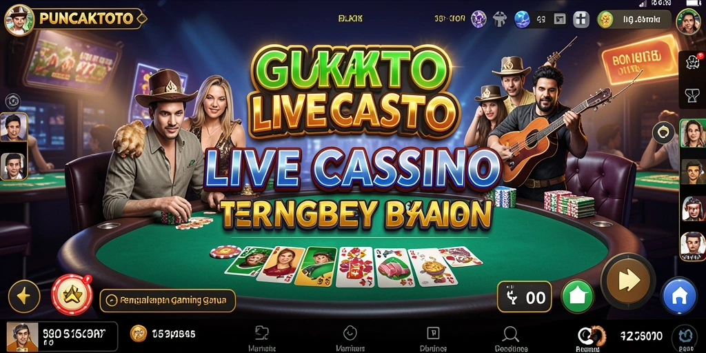 Tampilan gameplay Live Casino yang mendebarkan di PUNCAKTOTO.