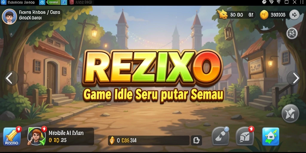 Screenshot permainan <strong>REZIXO</strong> menampilkan aksi Idle yang menarik.