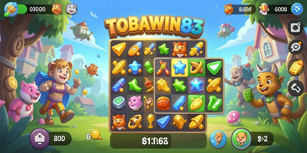 Gameplay TOBAWIN88 yang penuh warna dan tantangan.
