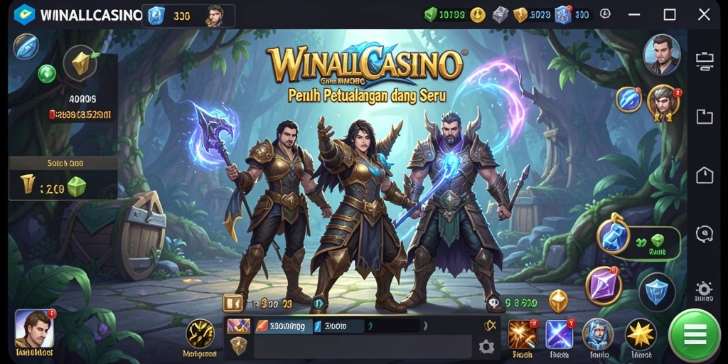 Gameplay mendebarkan di <strong>WINALLCASINO</strong>, menjelajahi kasino virtual dengan berbagai permainan.